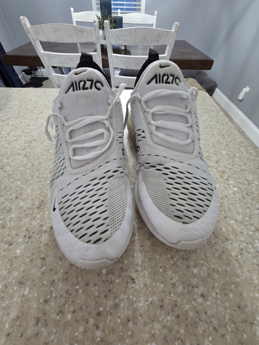 Nike Kids Air270 White and Black Sneakers